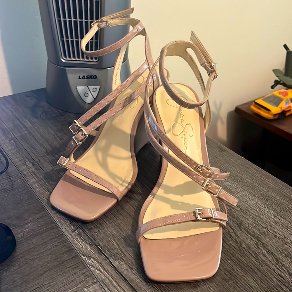 Pink/Beige Jessica Simpson Heels - Picture 1 of 2